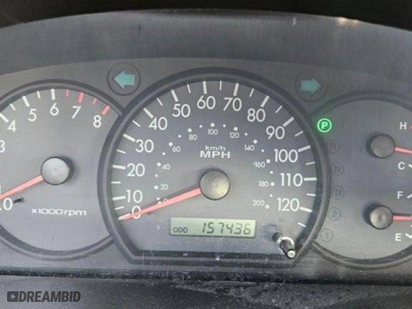 2004 Kia Rio with VIN KNADC125546325654, listed as a Copart auction lot 65521594 with 157,436 mi miles and Salvage Title. Bid and sale history available at carsss.com. Image 8.