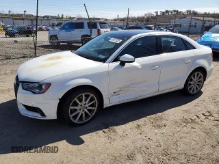 2016 Audi A3 2.0T Premium Plus with VIN WAUE8GFF5G1081985, listed as a Copart auction lot 48027635 with 0 mi miles and Salvage Title. Bid and sale history available at carsss.com. Image 1.