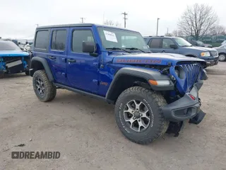 2020 Jeep Wrangler Unlimited Rubicon with VIN 1C4HJXFG9LW107191, listed as a IAAI auction lot 41840012 with 41,888 mi miles. Bid and sale history available at carsss.com. Image 1.