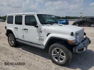 2019 Jeep Wrangler Unlimited Sahara with VIN 1C4HJXEG4KW577094, listed as a Copart auction lot 55409845 with 155,540 mi miles and Salvage title. Bid and sale history available at DreamBid. Image 4.