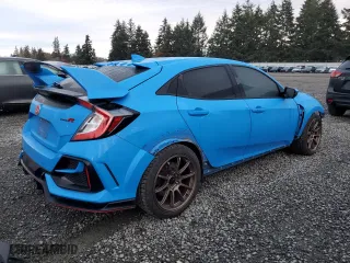 2021 Honda Civic Type R Touring with VIN SHHFK8G78MU202810, listed as a Copart auction lot 78390294 with 38,530 mi miles and Salvage Title. Bid and sale history available at carsss.com. Image 3.