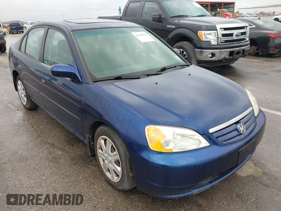 2003 Honda Civic EX with VIN 1HGES26793L009090, listed as a IAAI auction lot 42208069 with 171,417 mi miles and . Bid and sale history available at DreamBid. Image 1.