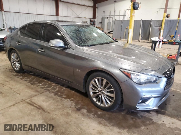 2019 Infiniti Q50 Luxe with VIN JN1EV7AP4KM519630, listed as a Copart auction lot 51926895 with 92,947 mi miles and Salvage title. Bid and sale history available at DreamBid. Image 4.