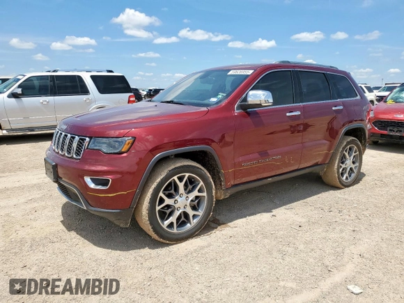 2020 Jeep Grand Cherokee Limited with VIN 1C4RJFBG7LC267074, listed as a Copart auction lot 59626955 with 130,464 mi miles and Salvage title. Bid and sale history available at DreamBid. Image 1.