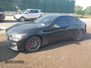 2021 Infiniti Q50 Red Sport 400 z VIN JN1FV7DR6MM880572, wystawiony jako IAAI lot #42411884 z przebiegiem 31 436 mil mil oraz . Historia ofert i sprzedaży dostępna na DreamBid. Obrazek 18.
