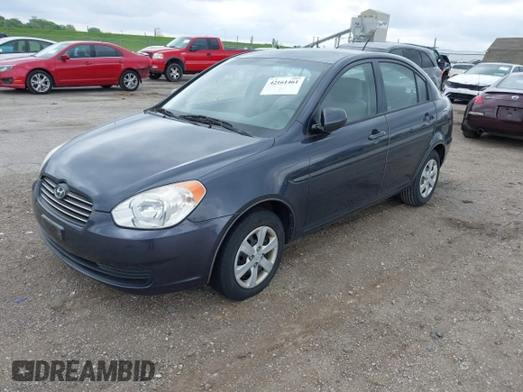 2010 Hyundai Accent GLS with VIN KMHCN4AC5AU464938, listed as a IAAI auction lot 42161461 with 134,296 mi miles. Bid and sale history available at carsss.com. Image 2.