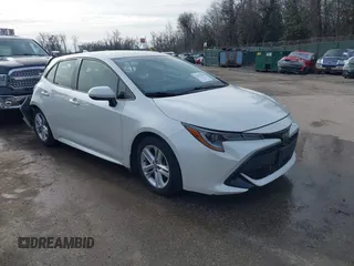 2020 Toyota Corolla Hatchback SE with VIN JTND4RBE8L3084067, listed as a IAAI auction lot 41593478 with 50,756 mi miles. Bid and sale history available at carsss.com. Image 1.