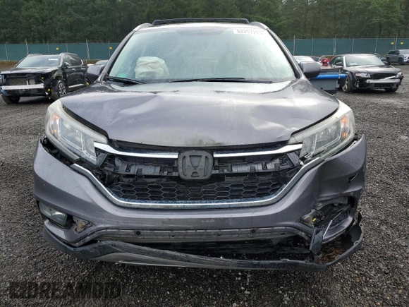2015 Honda CR-V EX-L with VIN 2HKRM4H79FH661218, listed as a Copart auction lot 52257225 with 107,587 mi miles and Salvage Title. Bid and sale history available at carsss.com. Image 5.