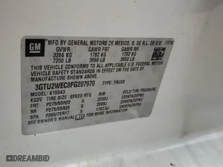2015 GMC Sierra 1500 Denali with VIN 3GTU2WEC8FG207970, listed as a Copart auction lot 52311325 with 0 mi miles and Salvage Title. Bid and sale history available at carsss.com. Image 12.