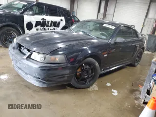 2003 Ford Mustang GT Deluxe with VIN 1FAFP42X93F434934, listed as a Copart auction lot 46980295 with 146,399 mi miles and Clean Title. Bid and sale history available at carsss.com. Image 1.