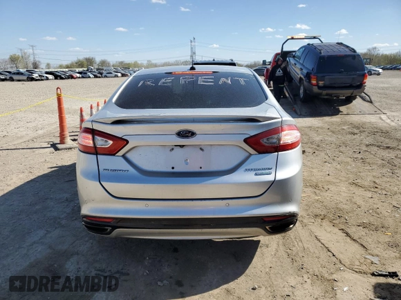 2014 Ford Fusion Titanium with VIN 3FA6P0K98ER164935, listed as a Copart auction lot 53488255 with 145,759 mi miles and Clean Title. Bid and sale history available at DreamBid. Image 6.