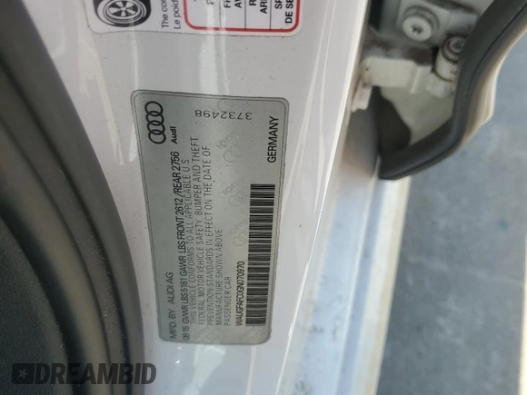 2016 Audi A6 Premium Plus with VIN WAUGFAFC0GN070970, listed as a Copart auction lot 56362975 with 102,499 mi miles and Salvage title. Bid and sale history available at DreamBid. Image 12.