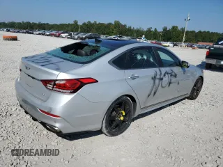 2019 Genesis G80 3.8L with VIN KMTFN4JE8KU322962, listed as a Copart auction lot 75185754 with 88,469 mi miles and Salvage Title. Bid and sale history available at carsss.com. Image 3.