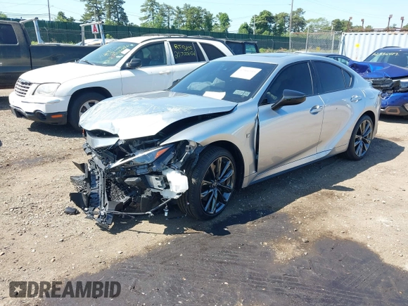 2025 Lexus IS 350 F Sport with VIN JTHGZ1E24S5039764, listed as a IAAI auction lot 42566515 with 1,107 mi miles and . Bid and sale history available at DreamBid. Image 2.
