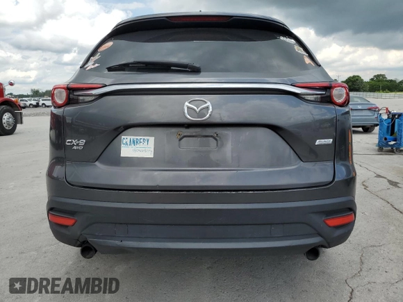 2018 Mazda CX-9 Touring with VIN JM3TCBCY7J0223534, listed as a Copart auction lot 58613975 with Not provided miles and Salvage title. Bid and sale history available at DreamBid. Image 6.