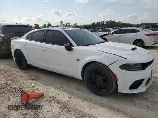2023 Dodge Charger Scat Pack Widebody with VIN 2C3CDXGJ8PH506369, listed as a Copart auction lot 53741215 with 15,500 mi miles and Salvage Title. Bid and sale history available at carsss.com. Image 4.