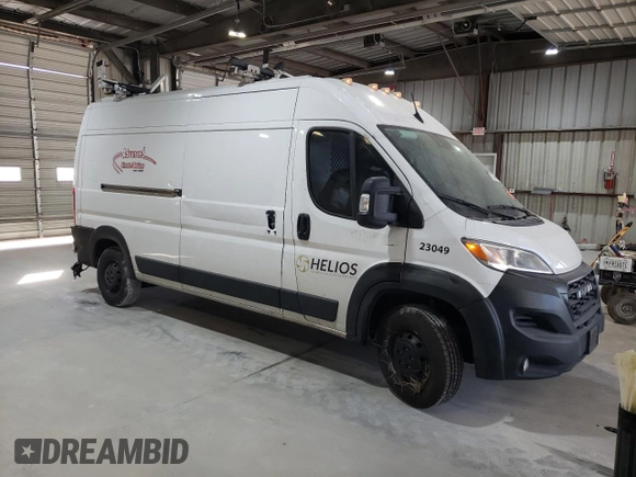 2023 Ram ProMaster Cargo with VIN 3C6MRVHG7PE510280, listed as a Copart auction lot 76764844 with 81,689 mi miles and Salvage Title. Bid and sale history available at carsss.com. Image 4.