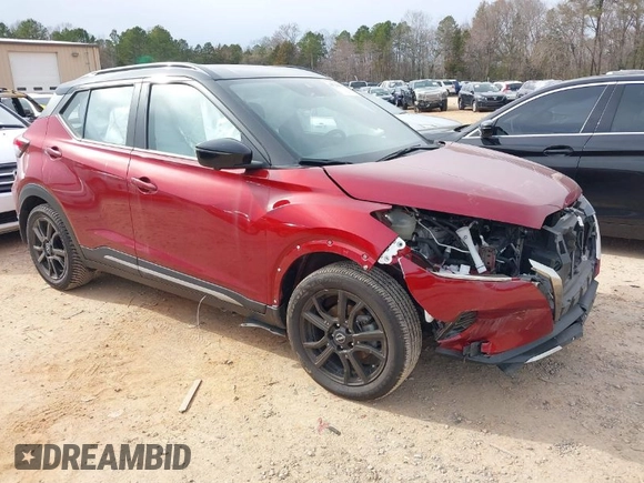 2023 Nissan Kicks SR with VIN 3N1CP5DV8PL543320, listed as a IAAI auction lot 41740691 with 20,112 mi miles and . Bid and sale history available at DreamBid. Image 1.
