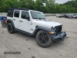 2020 Jeep Wrangler Unlimited Freedom with VIN 1C4HJXDG2LW165369, listed as a Copart auction lot 60552125 with 93,853 mi miles and Salvage title. Bid and sale history available at DreamBid. Image 4.