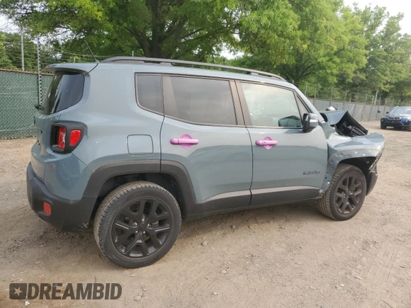 2017 Jeep Renegade Altitude with VIN ZACCJBBB7HPF03437, listed as a Copart auction lot 59815415 with 23,154 mi miles and Salvage title. Bid and sale history available at DreamBid. Image 3.