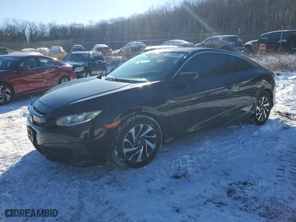 2017 Honda Civic Coupe LX-P with VIN 2HGFC4B04HH307833, listed as a Copart auction lot 87824385 with 92,323 mi miles and Salvage Title. Bid and sale history available at carsss.com. Image 1.