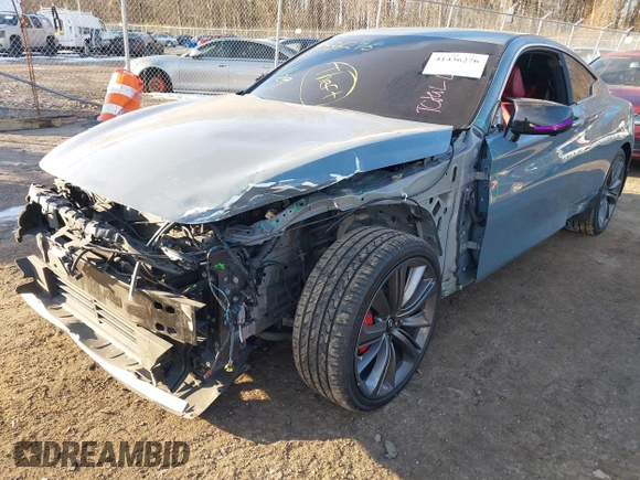 2022 Infiniti Q60 Red Sport 400 with VIN JN1FV7LL0NM680575, listed as a IAAI auction lot 41436276 with 26,862 mi miles and . Bid and sale history available at DreamBid. Image 6.
