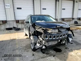 2021 Jeep Compass Limited with VIN 3C4NJDCBXMT550631, listed as a Copart auction lot 45648605 with 55,092 mi miles and Salvage Title. Bid and sale history available at DreamBid. Image 12.