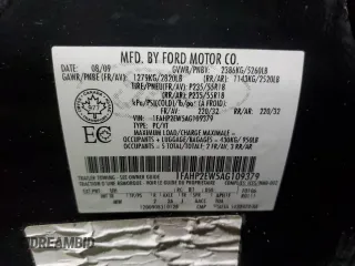 2010 Ford Taurus SEL with VIN 1FAHP2EW5AG109379, listed as a Copart auction lot 50165305 with 128,690 mi miles and Clean Title. Bid and sale history available at DreamBid. Image 12.