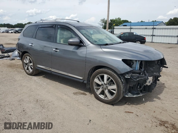 2015 Nissan Pathfinder SL with VIN 5N1AR2MN4FC641165, listed as a Copart auction lot 58033095 with 126,494 mi miles and Salvage title. Bid and sale history available at DreamBid. Image 4.