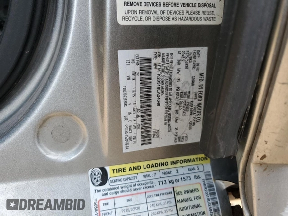 2008 Ford Expedition Max Limited with VIN 1FMFK20518LA24048, listed as a Copart auction lot 47256665 with 208,527 mi miles and Clean title. Bid and sale history available at DreamBid. Image 13.