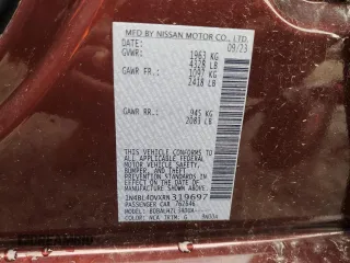 2024 Nissan Altima 2.5 SV with VIN 1N4BL4DVXRN319697, listed as a Copart auction lot 51959265 with 44,492 mi miles and Non Repairable. Bid and sale history available at carsss.com. Image 12.