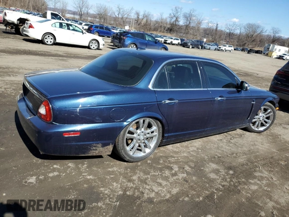 2008 Jaguar XJ with VIN SAJWA71B68SH28202, listed as a Copart auction lot 46217165 with 36,724 mi miles and Salvage Title. Bid and sale history available at carsss.com. Image 3.