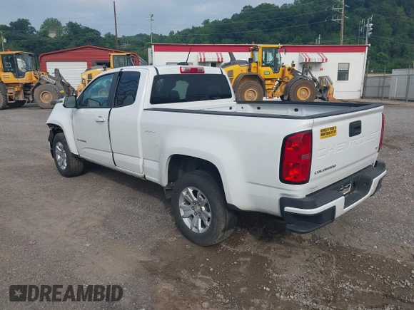 2022 Chevrolet Colorado 2WD LT z VIN 1GCHSCEA5N1274585, wystawiony jako IAAI lot #42621452 z przebiegiem 20 562 mil mil oraz . Historia ofert i sprzedaży dostępna na DreamBid. Obrazek 3.