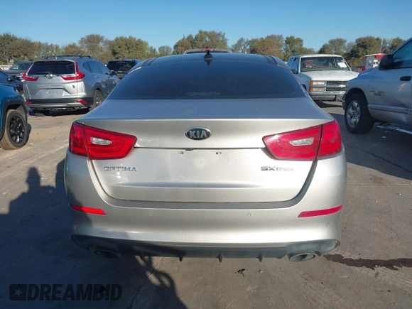 2015 Kia Optima SX Turbo with VIN 5XXGR4A65FG407334, listed as a IAAI auction lot 40743106 with 164,260 mi miles. Bid and sale history available at carsss.com. Image 16.
