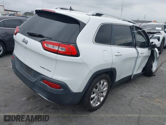 2016 Jeep Cherokee Limited with VIN 1C4PJLDB3GW165217, listed as a IAAI auction lot 42207091 with 102,328 mi miles and . Bid and sale history available at DreamBid. Image 4.