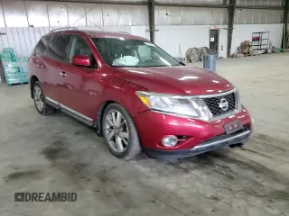 2015 Nissan Pathfinder Platinum with VIN 5N1AR2MN7FC670076, listed as a Copart auction lot 52498125 with 101,993 mi miles and Salvage title. Bid and sale history available at DreamBid. Image 11.