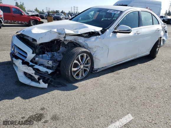 2016 Mercedes-Benz C-Class C 300 with VIN 55SWF4JB1GU109917, listed as a Copart auction lot 46149875 with 104,179 mi miles and Salvage Title. Bid and sale history available at carsss.com. Image 1.
