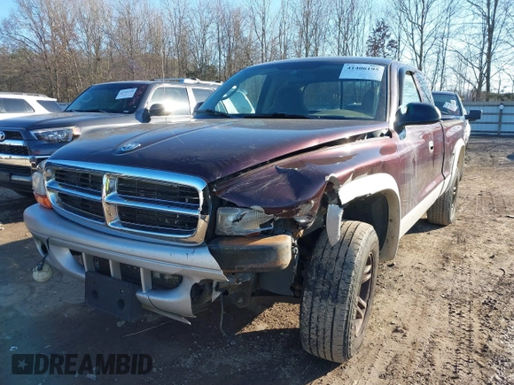 2004 Dodge Dakota SLT with VIN 1D7HG42N34S571352, listed as a IAAI auction lot 41406195 with 206,694 mi miles. Bid and sale history available at carsss.com. Image 6.