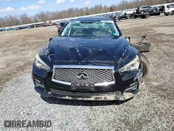 2015 Infiniti Q50 Premium with VIN JN1BV7AR4FM390914, listed as a Copart auction lot 50402405 with 142,605 mi miles and Salvage Title. Bid and sale history available at DreamBid. Image 11.
