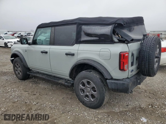 2021 Ford Bronco with VIN 1FMDE5BH9MLA96763, listed as a Copart auction lot 43749545 with 57,411 mi miles and Salvage Title. Bid and sale history available at DreamBid. Image 2.