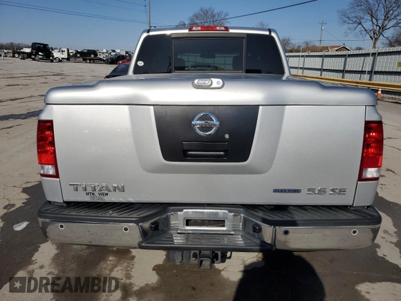 2010 Nissan Titan SE with VIN 1N6BA0ED4AN317007, listed as a Copart auction lot 42290495 with 130,724 mi miles and Salvage Title. Bid and sale history available at carsss.com. Image 6.