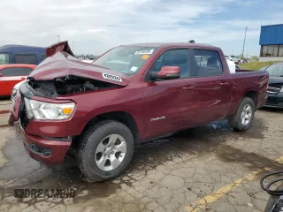 2024 Ram 1500 Big Horn with VIN 1C6SRFFT3RN116903, listed as a Copart auction lot 55750455 with 13,357 mi miles and Salvage title. Bid and sale history available at DreamBid. Image 1.