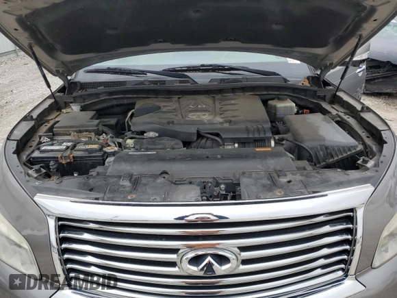 2012 Infiniti QX56 7-passenger z VIN JN8AZ2NE4C9017723, wystawiony jako Copart lot #44863515 z przebiegiem 130 033 mil mil oraz Czysty tytuł • Clean title. Historia ofert i sprzedaży dostępna na DreamBid. Obrazek 12.