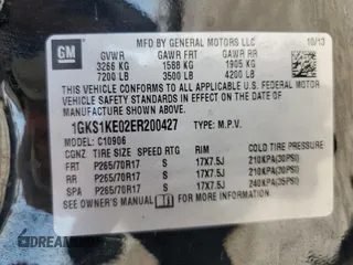 2014 GMC Yukon XL SLT with VIN 1GKS1KE02ER200427, listed as a Copart auction lot 79332194 with 79,963 mi miles and Salvage Title. Bid and sale history available at carsss.com. Image 42.
