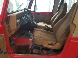 1995 Jeep Wrangler with VIN 1J4FY29S1SP246885, listed as a Copart auction lot 49591545 with 221,814 mi miles and Salvage Title. Bid and sale history available at carsss.com. Image 7.