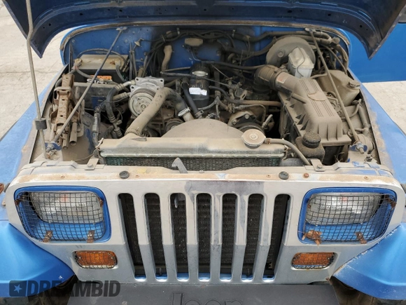 1993 Jeep Wrangler "S" with VIN 1J4FY19PXPP237521, listed as a Copart auction lot 44783435 with 153,654 mi miles and Clean Title. Bid and sale history available at carsss.com. Image 11.