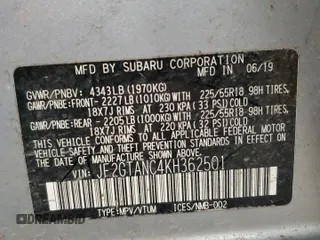 2019 Subaru Crosstrek Limited z VIN JF2GTANC4KH362501, wystawiony jako Copart lot #52876565 z przebiegiem 56 846 mil mil oraz Szkoda całkowita • Salvage title. Historia ofert i sprzedaży dostępna na DreamBid. Obrazek 13.