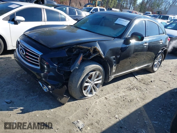 2016 Infiniti QX70 with VIN JN8CS1MW9GM752735, listed as a IAAI auction lot 41271197 with 165,269 mi miles and . Bid and sale history available at DreamBid. Image 17.