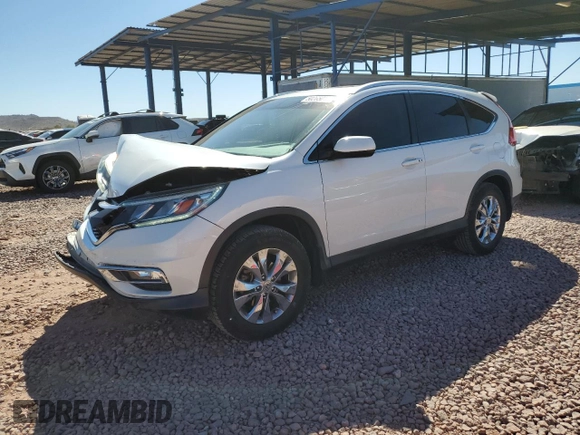 2015 Honda CR-V EX-L with VIN 5J6RM4H72FL051375, listed as a Copart auction lot 50265015 with 104,791 mi miles and Salvage Title. Bid and sale history available at DreamBid. Image 1.