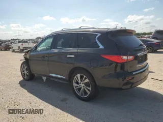 2013 Infiniti JX35 with VIN 5N1AL0MMXDC345884, listed as a Copart auction lot 71356404 with 150,655 mi miles and Salvage Title. Bid and sale history available at carsss.com. Image 2.